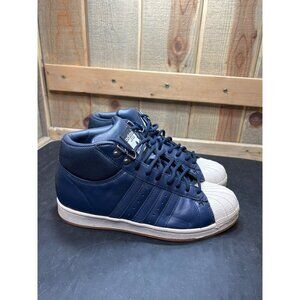 Adidas Pro Model BT Navy Blue & White Gum Sole Sneakers Mens 6.5